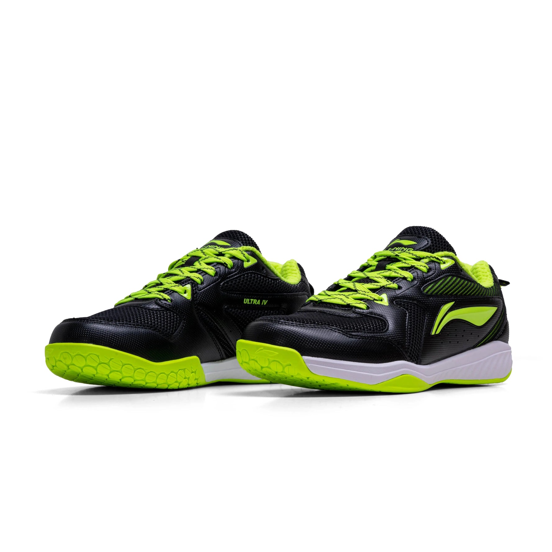 Lining Ultra 4 Badminton shoes (Black/lime).