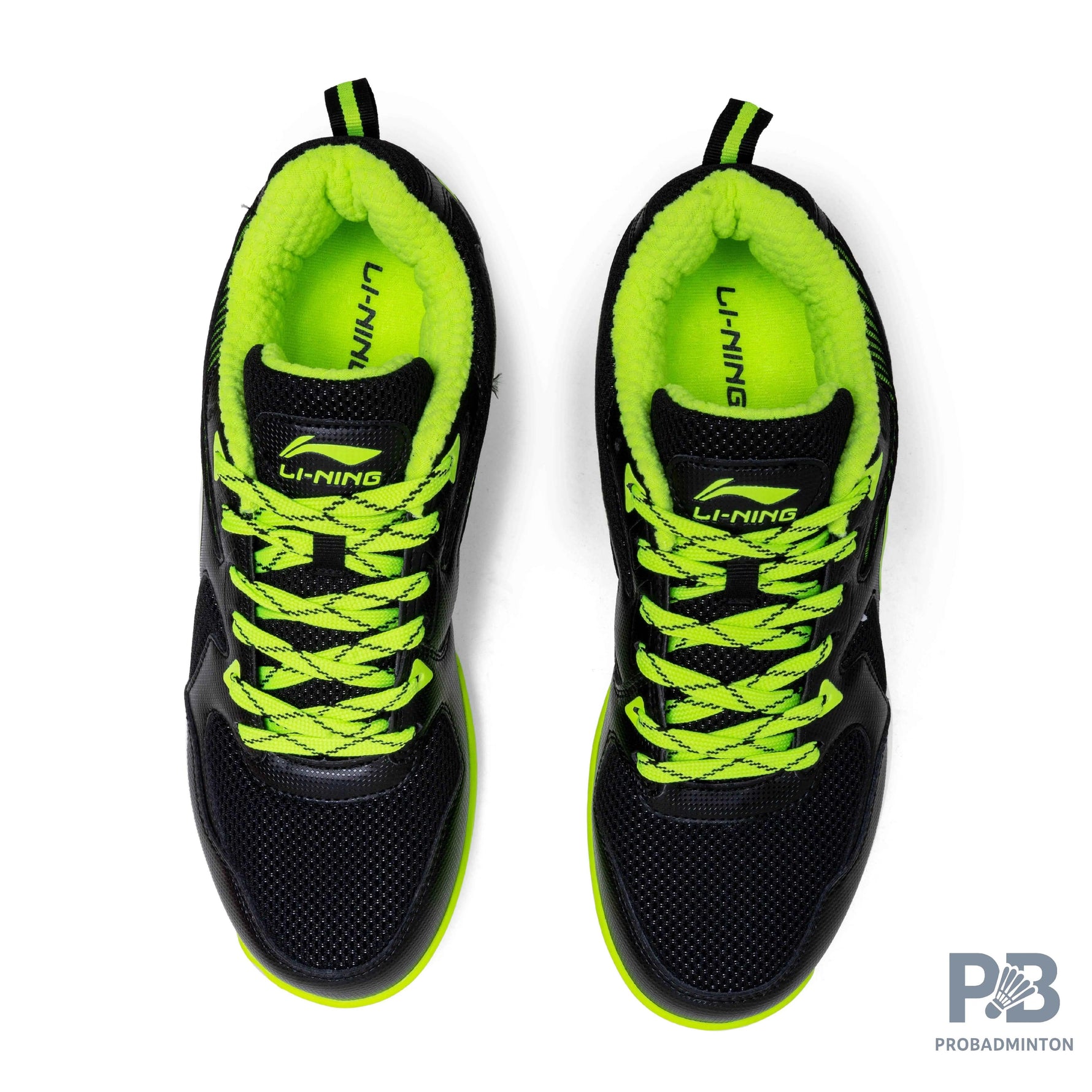 Lining Ultra 4 Badminton shoes (Black/lime).