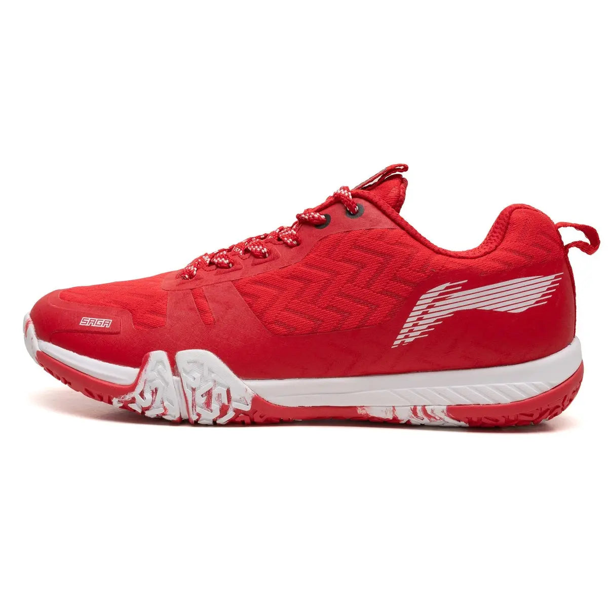Li-Ning Saga Lite 6 Badminton Shoes (Red / White).