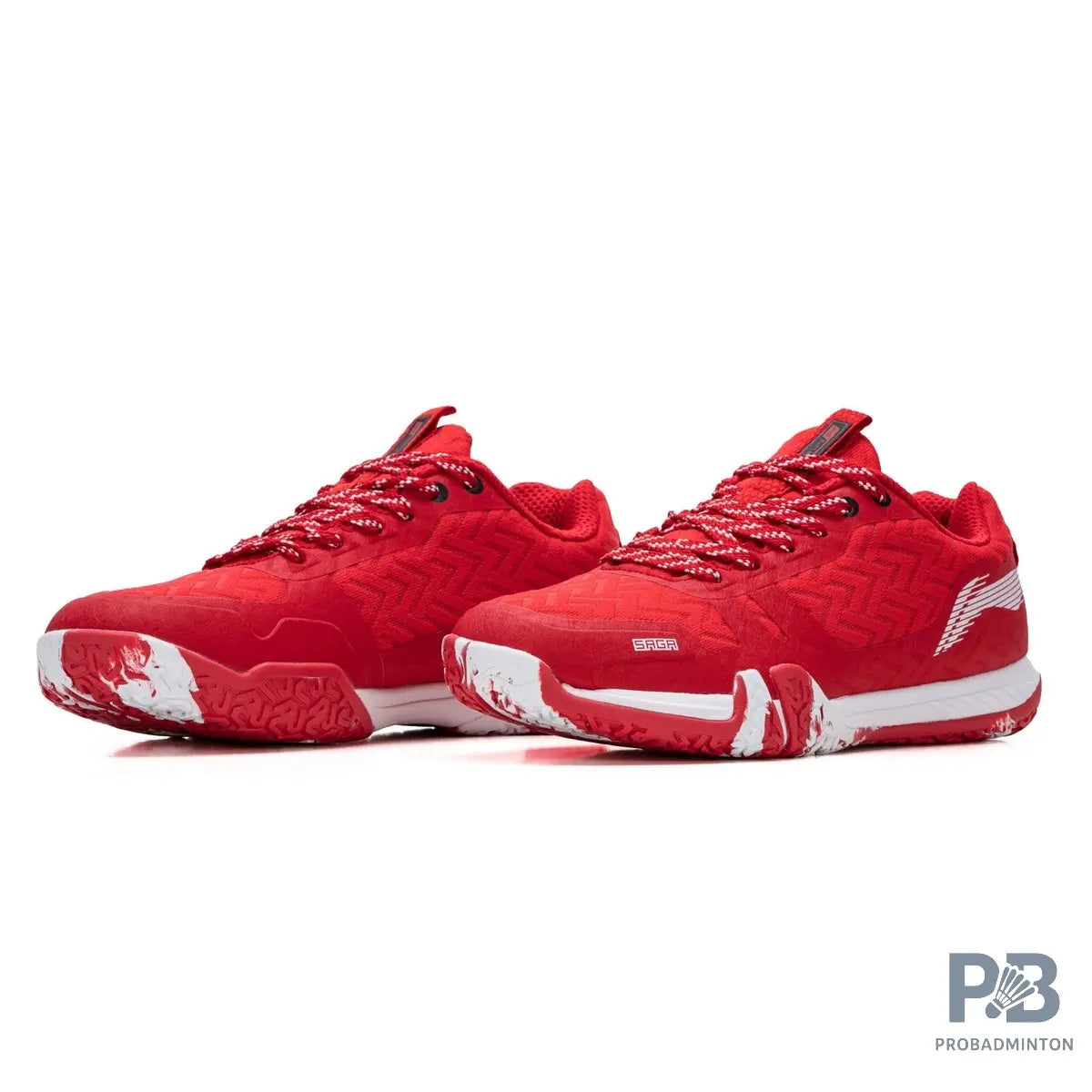 Li-Ning Saga Lite 6 Badminton Shoes (Red / White).