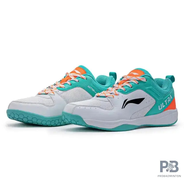 Lining Ultra Speed Badminton Shoes ( White/ Green /Orange).