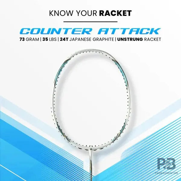 Apacs Counter Attack Badminton Racket – 6U Lightweight | Head Heavy | High-Speed Frame.