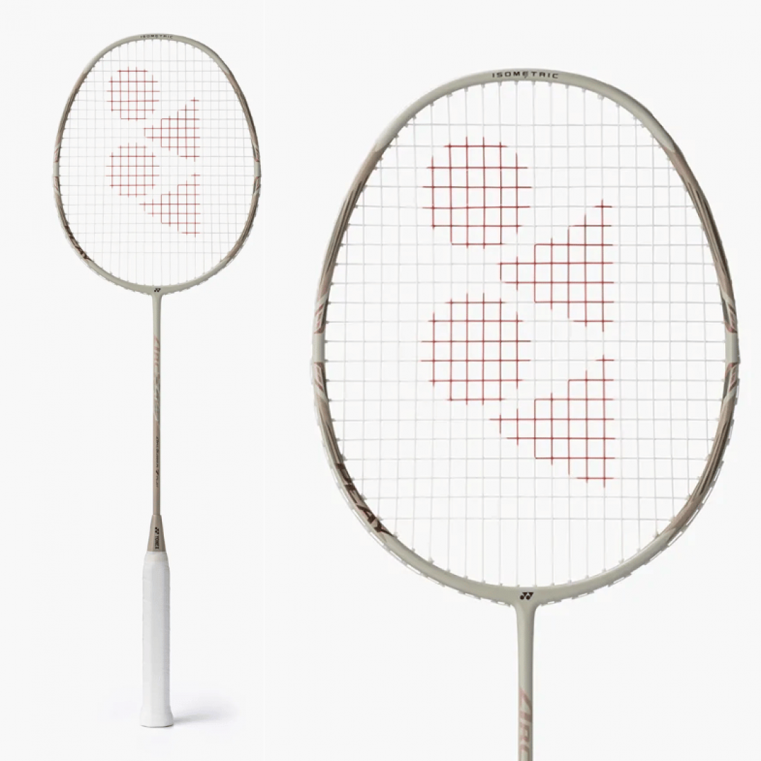 yonex arcsaber 7 play strung badmnton raquet light beige

