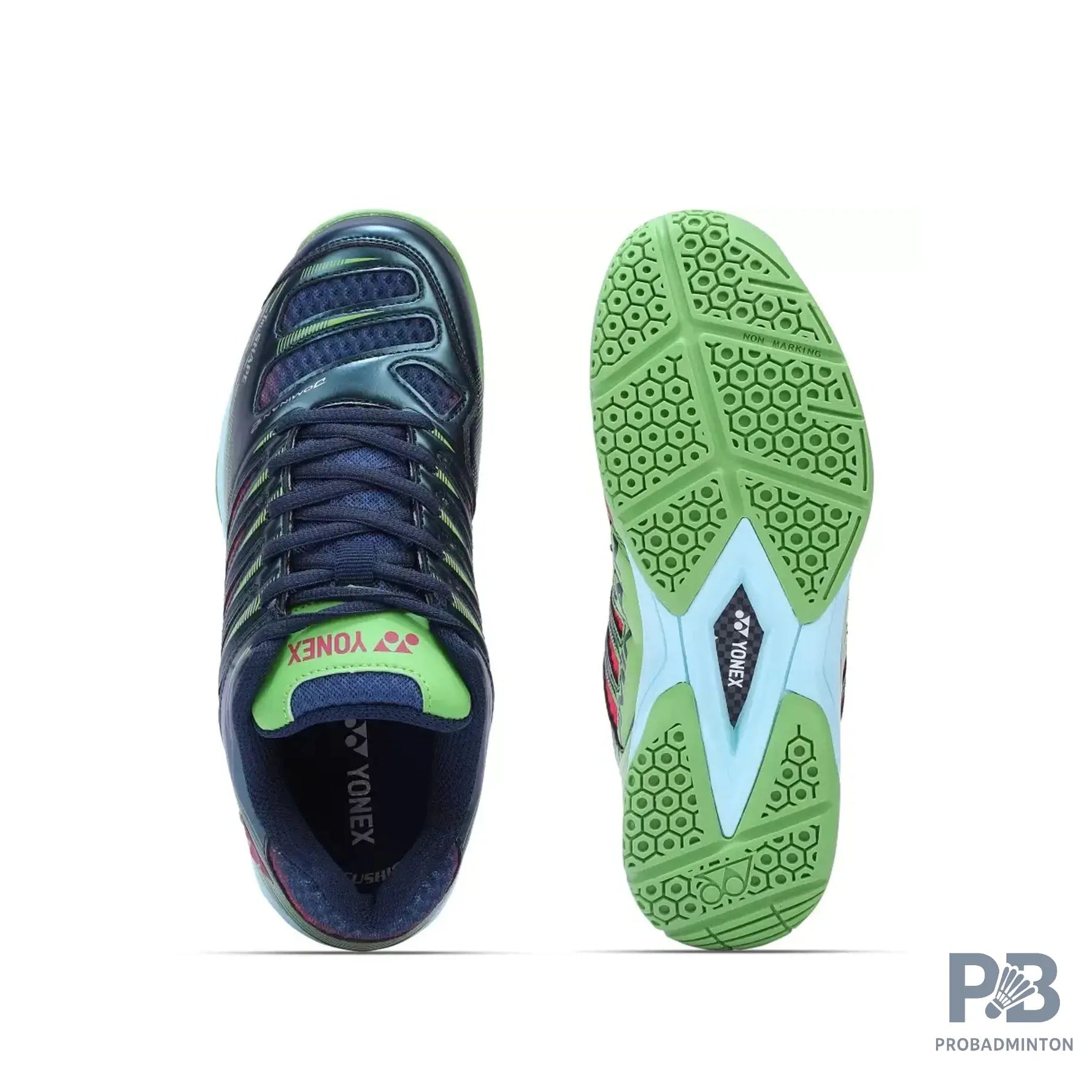 Yonex Tour Dominant 2 Mens Badminton Shoes ( Dark Sea/ Bright Lime/ Water Melon).