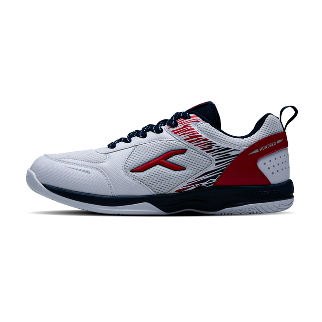 Hundred Court Star Pro Badminton Shoes WHITE/NAVY/RED.