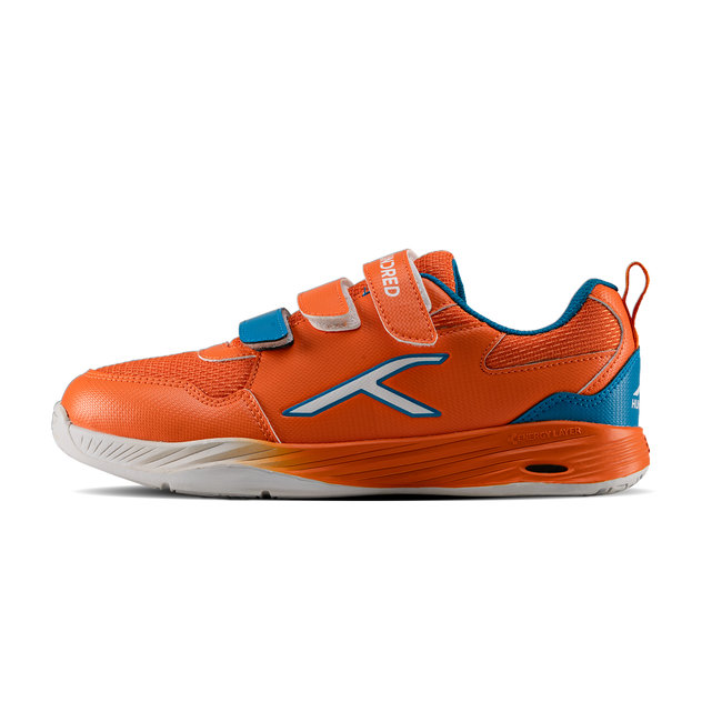 Hundred Court Champions Badminton Shoe | Orange/Blue/White.