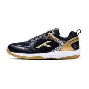 Hundred COURT STAR PRO Badminton Shoe | BLACK/GOLD.