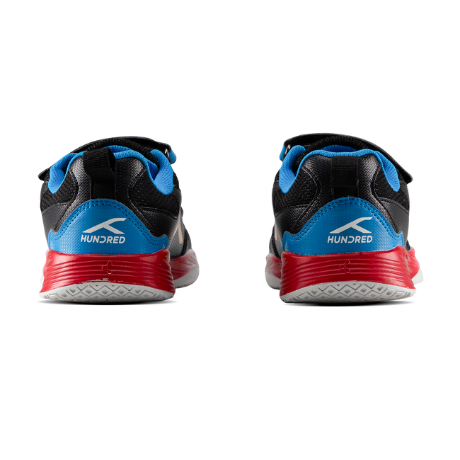 Hundred Court Champions Badminton Shoe | Black/Blue/Red.