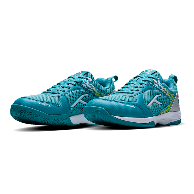 Hundred COURT STAR PRO Badminton Shoe | TURQUOISE/WHITE/LIME.