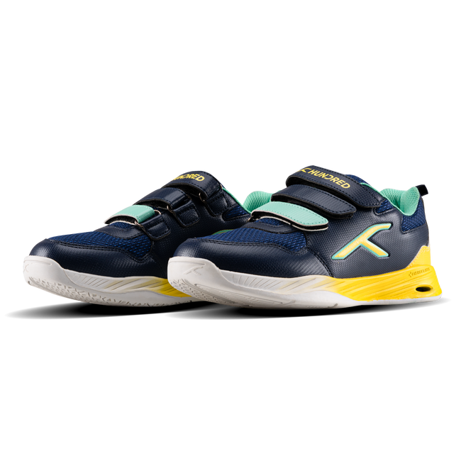 Hundred Court Champions Badminton Shoe | Navy/Yellow/Green.