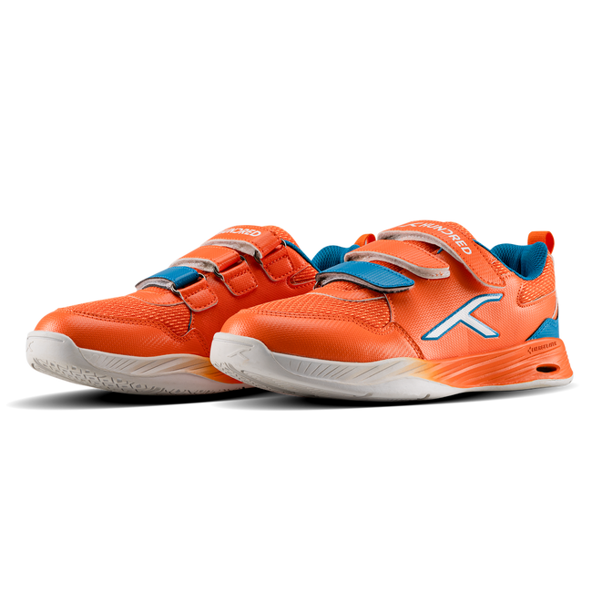 Hundred Court Champions Badminton Shoe | Orange/Blue/White.