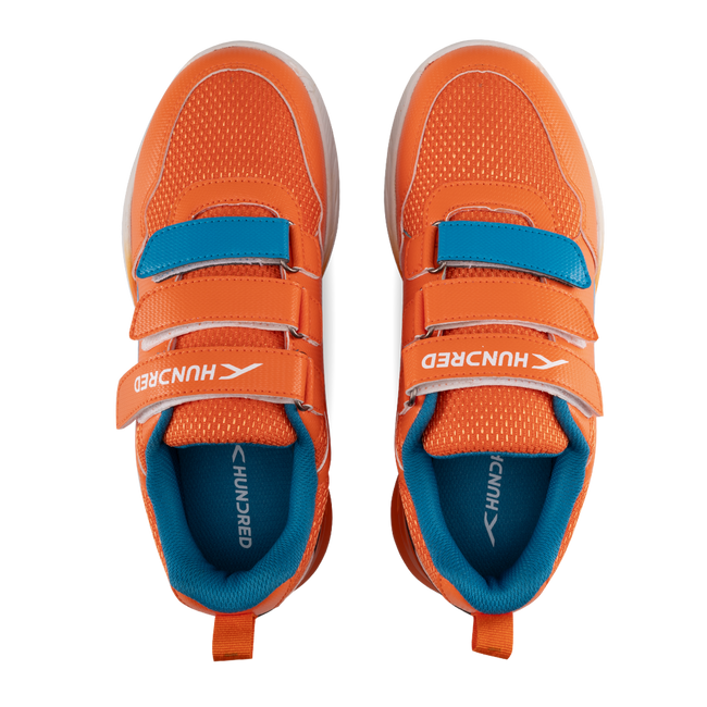 Hundred Court Champions Badminton Shoe | Orange/Blue/White.
