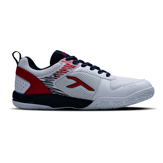 Hundred Court Star Pro Badminton Shoes WHITE/NAVY/RED.