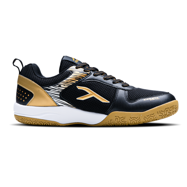 Hundred COURT STAR PRO Badminton Shoe | BLACK/GOLD.