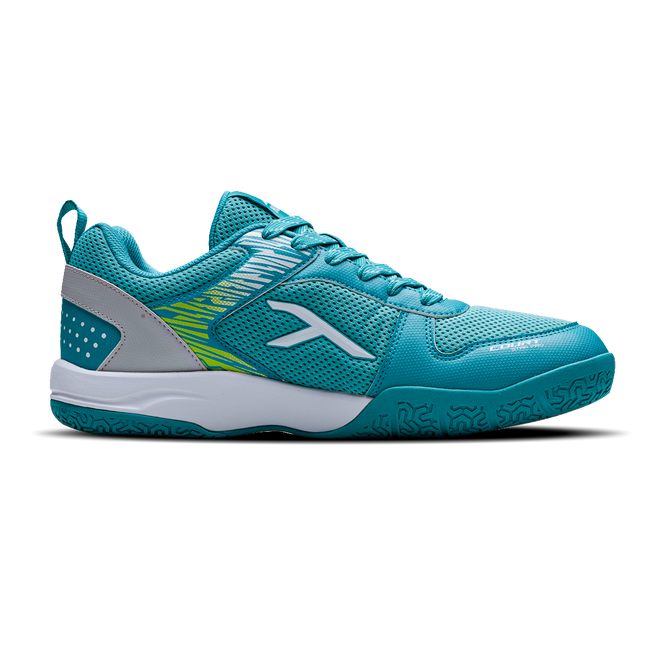 Hundred COURT STAR PRO Badminton Shoe | TURQUOISE/WHITE/LIME.