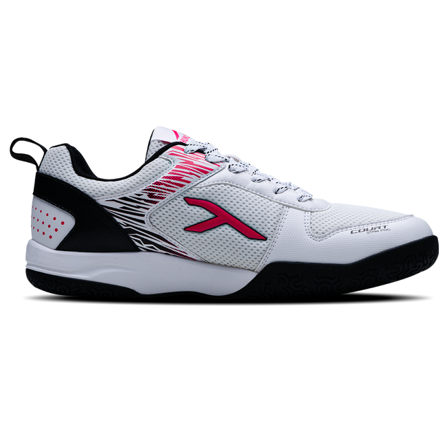 Hundred COURT STAR PRO Badminton Shoe | WHITE/BLACK/FUSHIA.