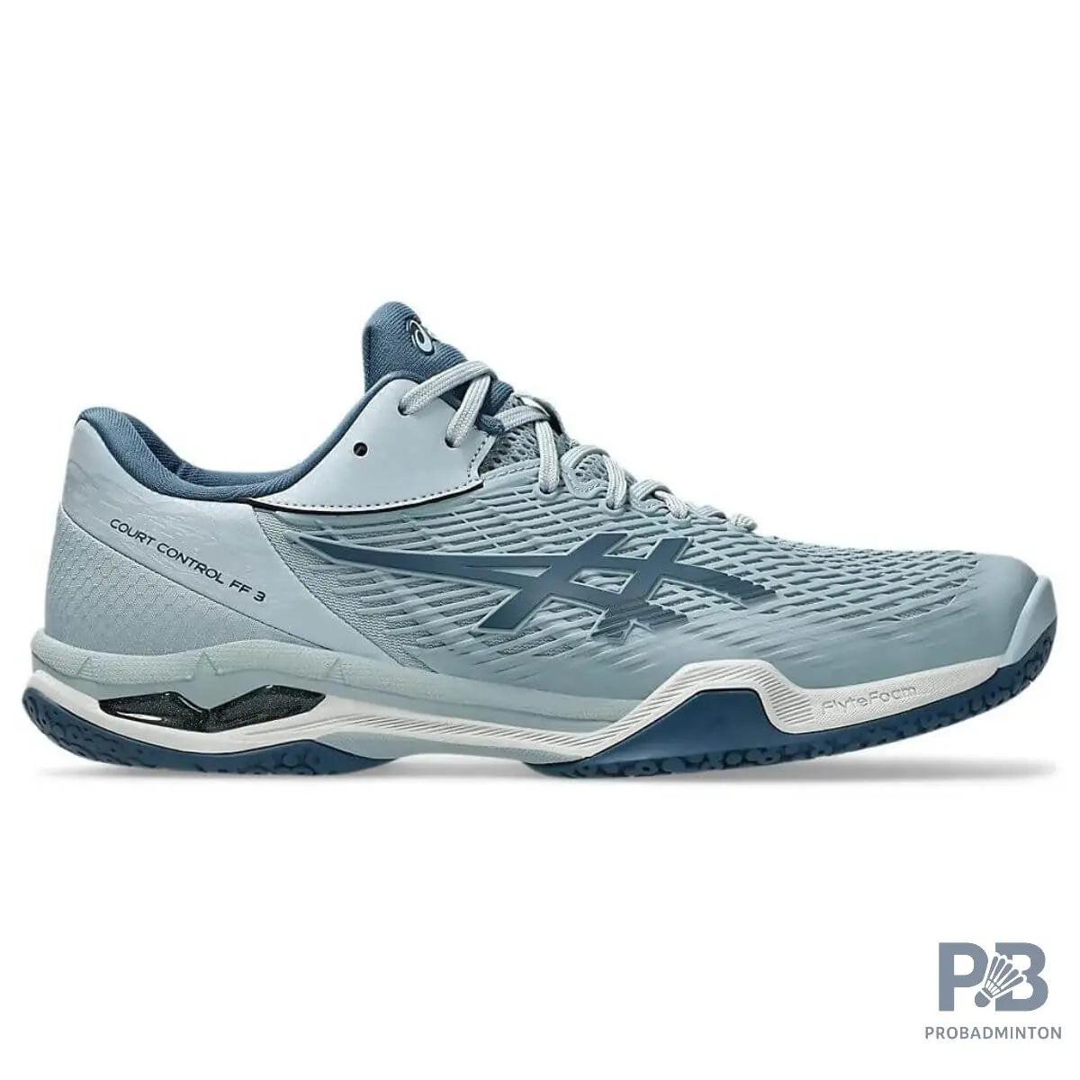 Asics COURT CONTROL FF 3 PARIS Badminton Shoes (DOLPHIN GREY/VINTAGE INDIGO).