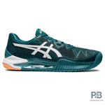 Asics GEL-RESOLUTION 8 Tennis Shoes (Velvet Pine / White).