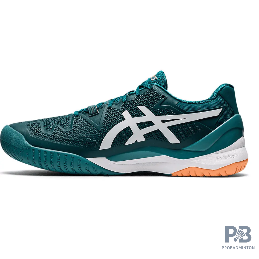 Asics GEL-RESOLUTION 8 Tennis Shoes (Velvet Pine / White).