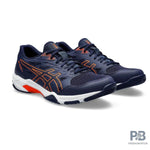 Asics GEL-ROCKET 11 Indoor Court Shoe (Pea Coat / Hyper Orange).