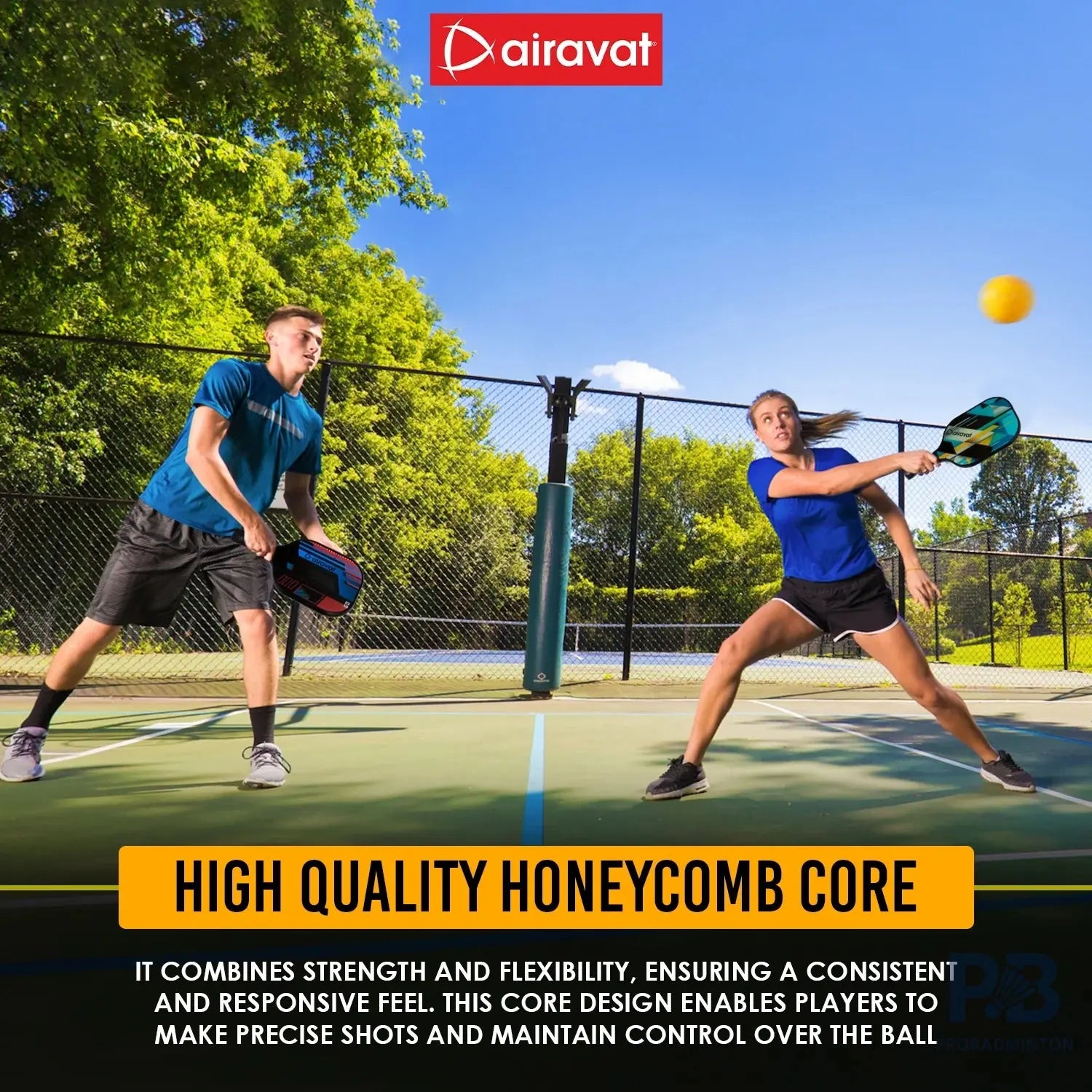 Airavat BANG Pickleball Paddle – Lightweight Fiberglass Paddle Ball in India | Best Pickleball Paddles India for Beginners.