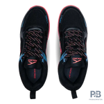Hundred court Star Pro Badminton Shoes BLACK/SEA BLUE/ORANGE.