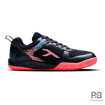 Hundred court Star Pro Badminton Shoes BLACK/SEA BLUE/ORANGE.