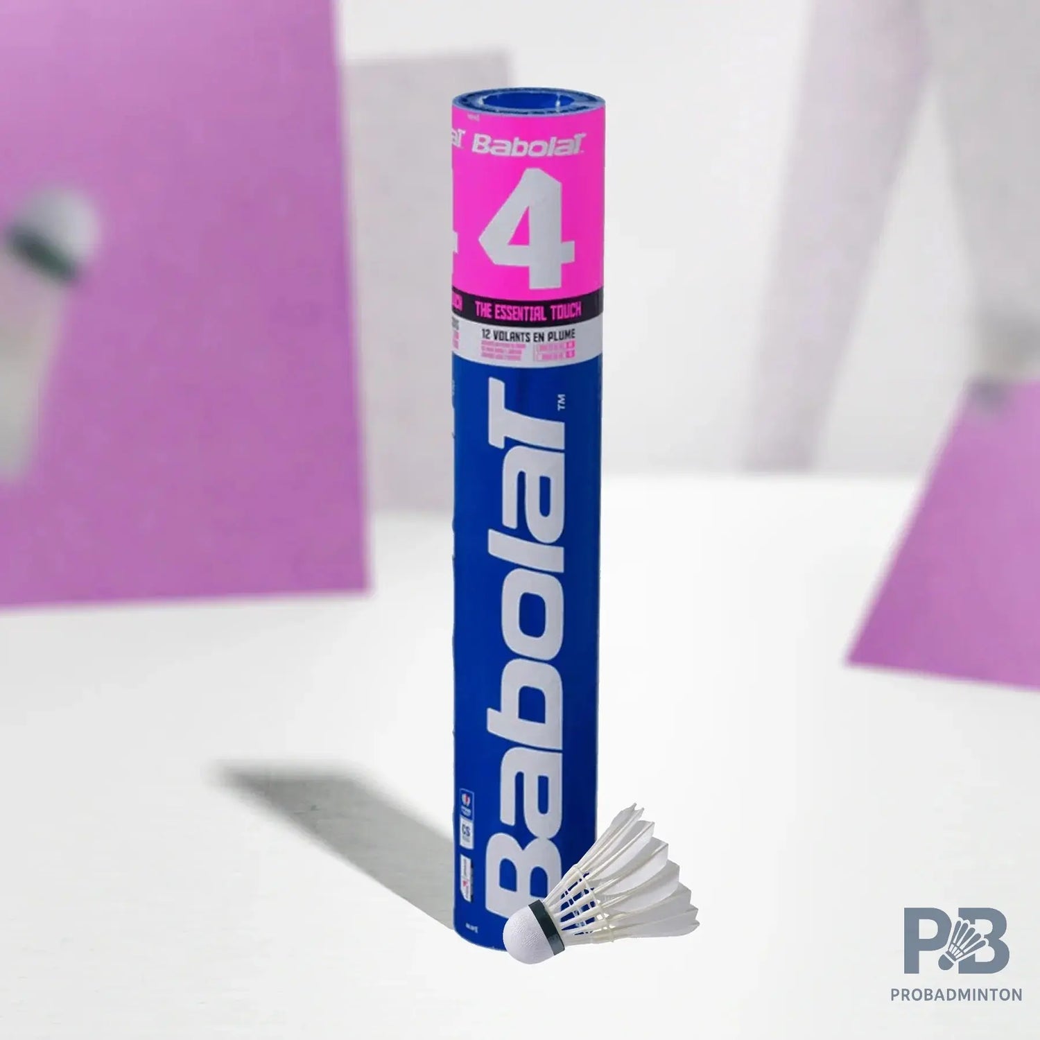Babolat 4 Badminton Feather Shuttlecock (Speed 76).