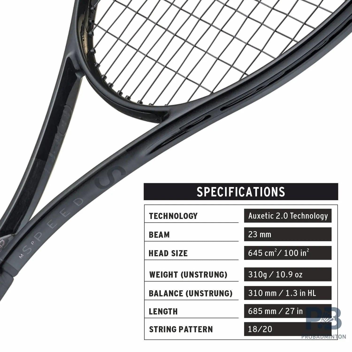 Head Speed MP Legend 2024 Tennis Racquet | 300g Pro-Level Control with Auxetic 2.0 | ProBadminton.in.