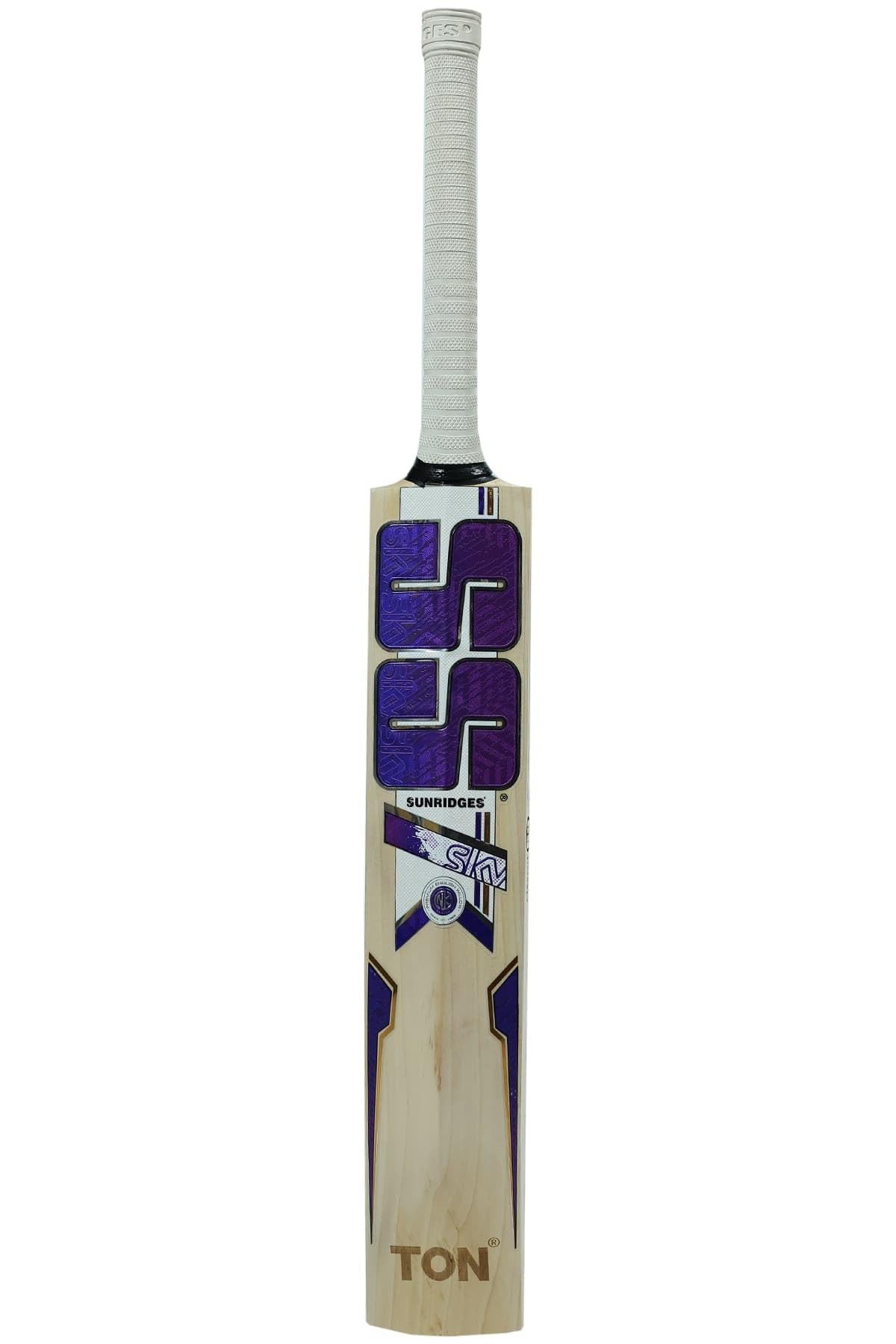 SS Sky Fire English Willow Cricket Bat – Grade 6 Air-Dried Willow Bat with Massive TON Edges, Retro Sticker, Superb Grip & Rounded Toe.