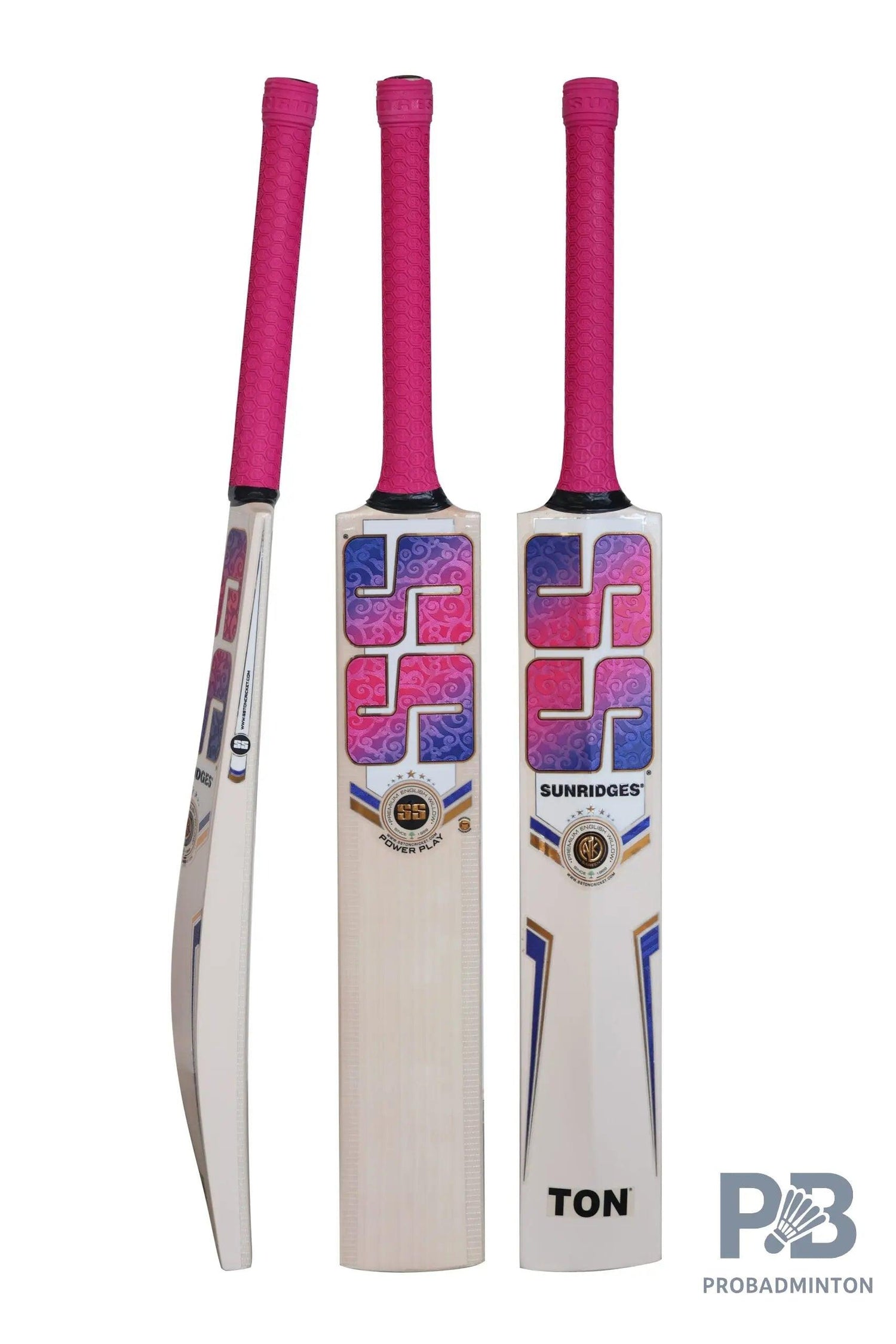 SS Power Play English Willow Cricket Bat – Short Handle (SH) | Professional Grade Cricket Bat.