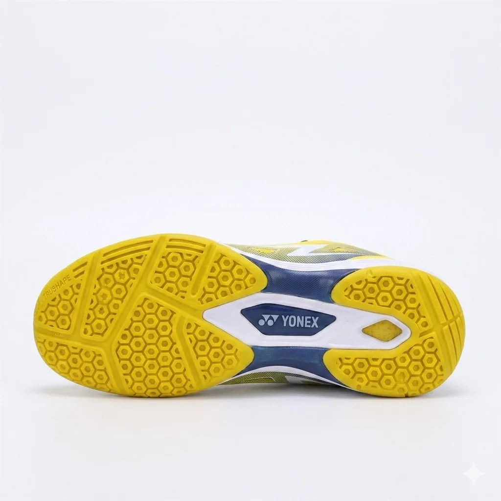 yonex dominnant 6i badmiton shoes   cyber yellow reflex blue