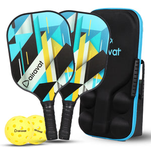 Airavat Bang Pickleball Paddle Set (2 Paddles + 2 Balls + 1 Bag) | Assorted Colors | ProBadminton.in