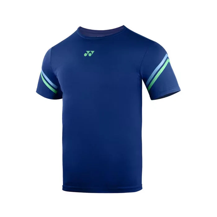 Yonex 2812 Mens Round Neck T-Shirt – Midnight Blue | Lightweight Sportswear.