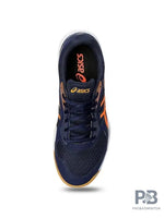 Asics UPCOURT 5 Indoor Court Shoe (Pea Coat/Shocking orange).