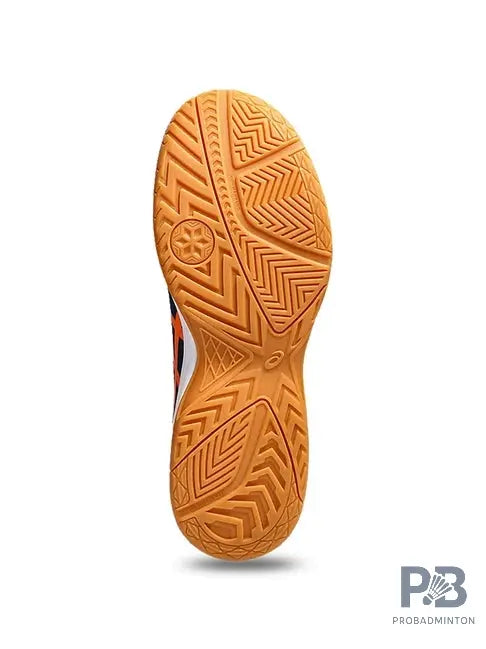 Asics UPCOURT 5 Indoor Court Shoe (Pea Coat/Shocking orange).