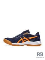 Asics UPCOURT 5 Indoor Court Shoe (Pea Coat/Shocking orange).