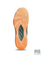 Asics UPCOURT 6 Indoor Court Shoe (Celadon / Safety yellow).
