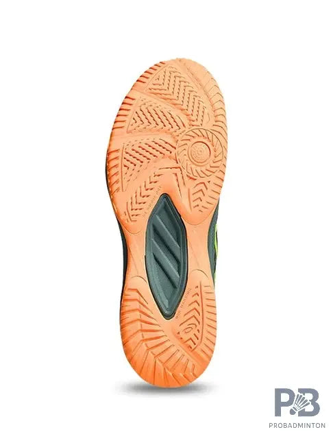 Asics UPCOURT 6 Indoor Court Shoe (Celadon / Safety yellow).