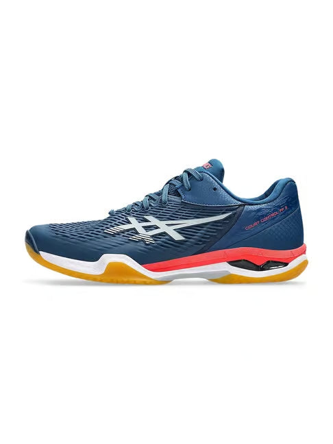 ASICS Court Control FF 3 Badminton Shoes – Mako Blue/Piedmont Grey | Lightweight, Stable & Cushioned Footwear for Professional Players.