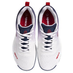 APACS Performance 676 White Blue badminton shoe side view