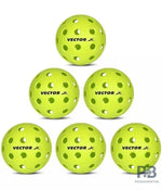 Vector X Pickleball Ball Pack of 6 | Outdoor 40-Hole Design | Best Pickleball Ball in India Online.