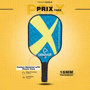 Airavat Prix Pickleball Paddle | Fiberglass Surface & Polymer Core | Multi/Teal Color | Single Paddle | ProBadminton.in