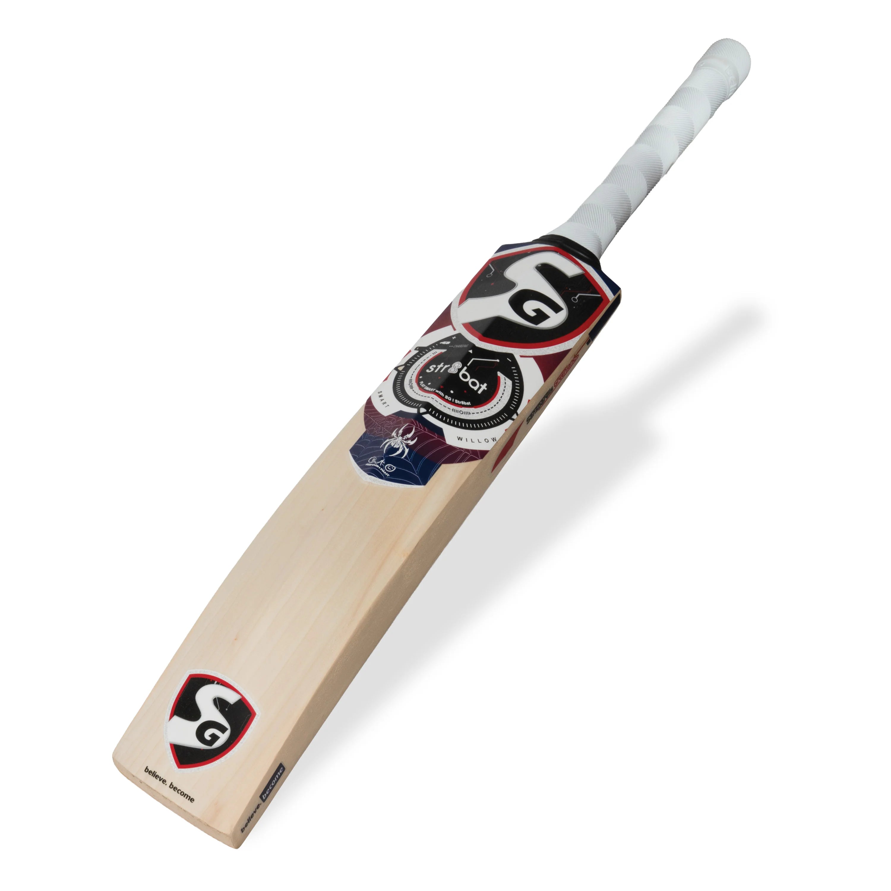 SG RP 250 English Willow Str8bat Sensor Cricket Bat – Hand-Selected Willow, Extended Sweet Spot & Premium Cane Handle.