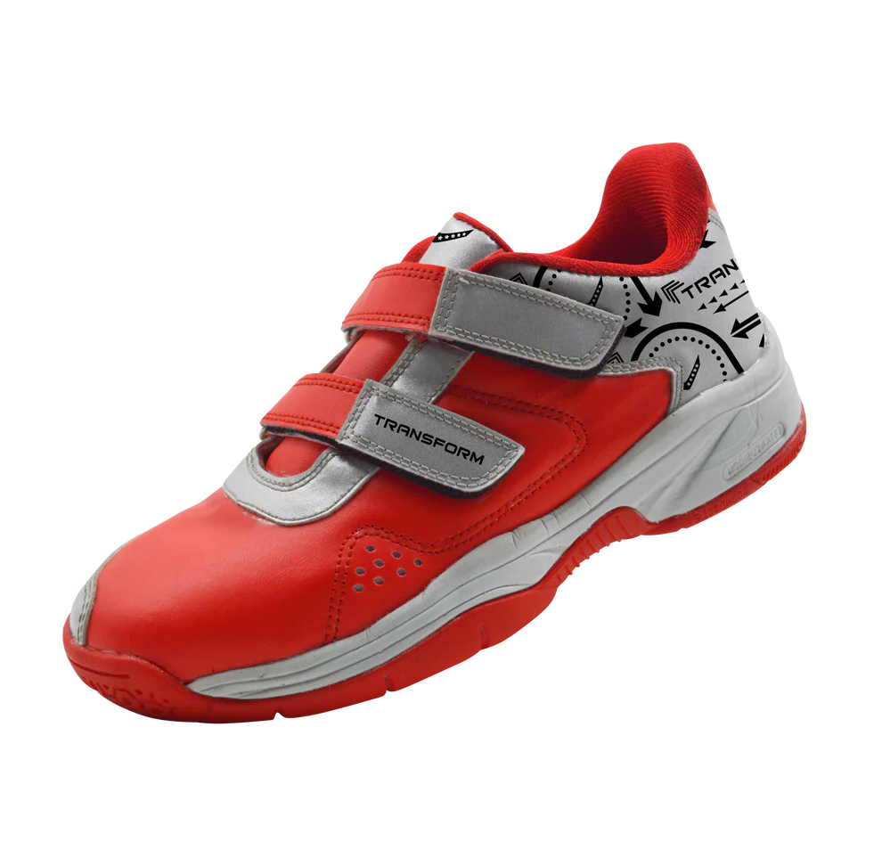 transform ninja kids badmnton shoe red

