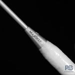 MAXBOLT Silver Badminton Racket – 63g Ultra-Lightweight, 30 lbs Tension, Attack Playstyle – Premium Power Racket | ProBadminton.in.