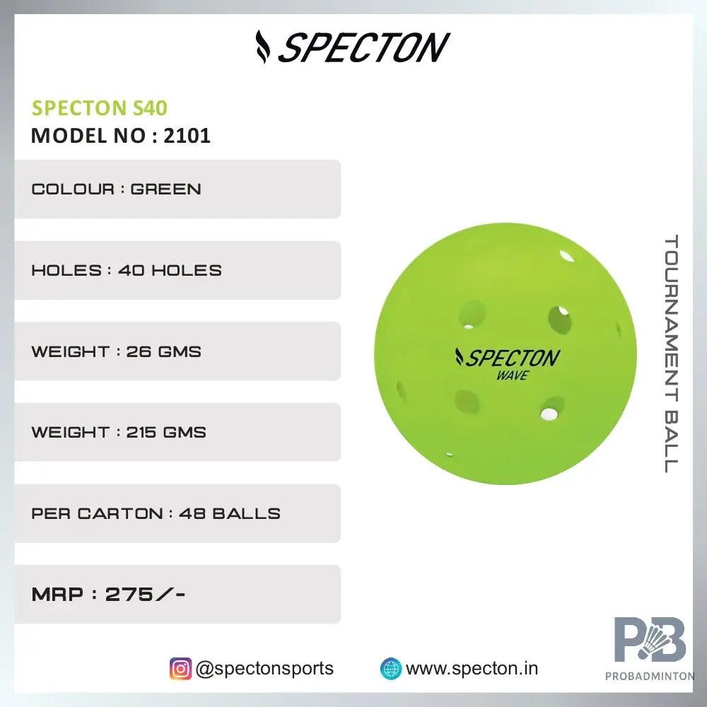 Specton Wave Pickleball Ball (1 Pc) | Best Pickleball Ball in India Online | Indoor & Outdoor Use.