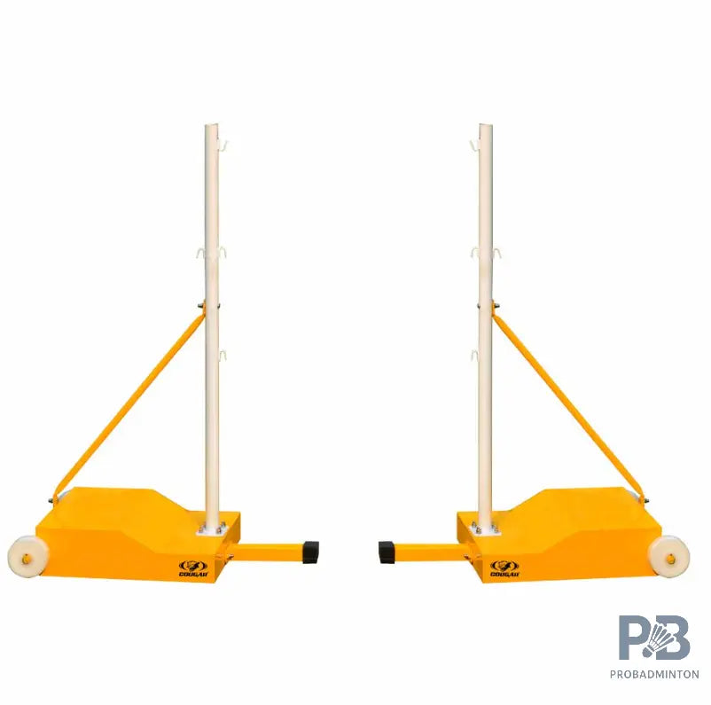 Cougar Movable Badminton Pole with 100kg Base | Heavy Duty Indoor & Outdoor Badminton Post | Best Court Equipment in India.
