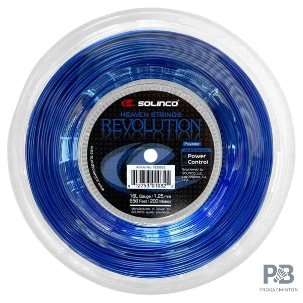 Solinco Revolution Tennis String Reel 200m – High Performance Co-Polyester String 1.20 / 1.25 / 1.30 mm.