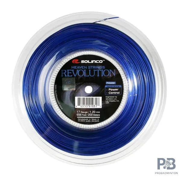 Solinco Revolution Tennis String Reel 200m – High Performance Co-Polyester String 1.20 / 1.25 / 1.30 mm.